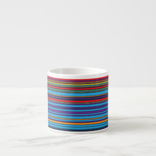 Mooie blauwe paarse strepen espresso kop
