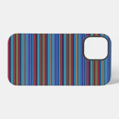 Mooie blauwe paarse strepen iPhone hoesje (Achterkant horizontaal)