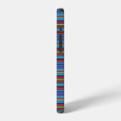 Mooie blauwe paarse strepen iPhone hoesje (Linkerkant)