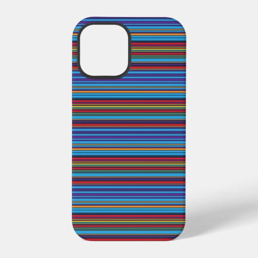 Mooie blauwe paarse strepen iPhone hoesje (Achterkant)