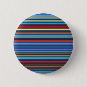 Mooie blauwe paarse strepen ronde button 5,7 cm