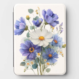 MOOIE BLAUWE PAARSE WITTE ZOMERBLOEMEN