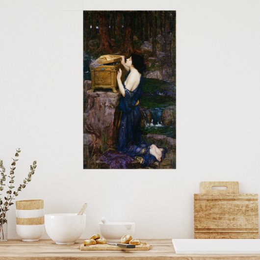 Mooie blauwe Pandora Poster (Keuken)