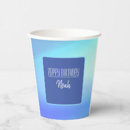 Mooie blauwe papiertas papieren bekers