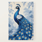 Mooie blauwe pauw planner (Achterkant)