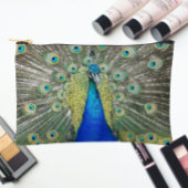 Mooie blauwe pauwenveer verenkleed etui