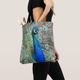 Mooie Blauwe Pauwveren Tote Bag
