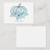 Mooie Blauwe Pompoen Bedankkaartjes Notitiekaartje (Voorkant / Achterkant)
