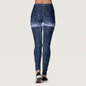 Mooie Blauwe Regen Leggings (Achterkant)