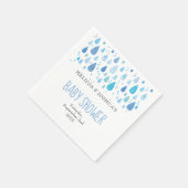 Mooie blauwe regendruppels Cadeau Baby Shower Servet (Hoek)