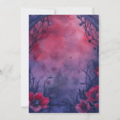 Mooie Blauwe Rode Boog Halloween Party Kaart (Achterkant)