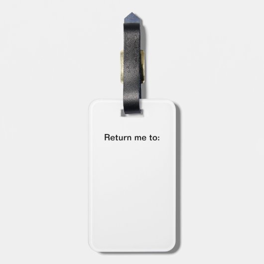 Mooie blauwe rode kat bagagelabel (Achterkant verticaal)