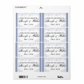 Mooie Blauwe Rol op het Witte Etiket van de Waterf (Full Sheet)