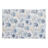 Mooie Blauwe Roos Bloemige Waterverf  Kussensloop (Achterkant)