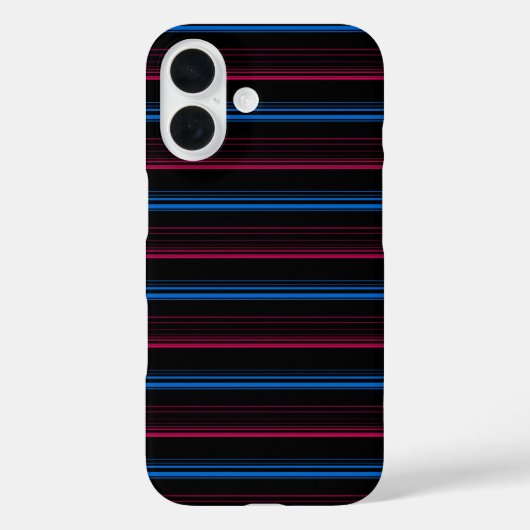 Mooie blauwe roze strepen  Case-Mate iPhone case (Achterkant)
