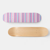 Mooie blauwe roze strepen persoonlijk skateboard (Horizontaal)