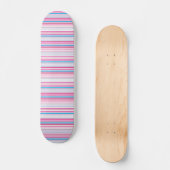 Mooie blauwe roze strepen persoonlijk skateboard (Voorkant)