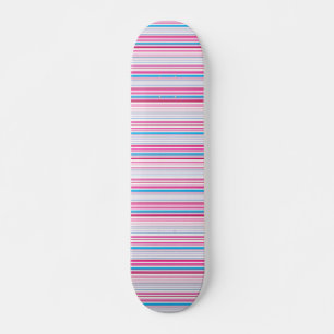 Mooie blauwe roze strepen persoonlijk skateboard