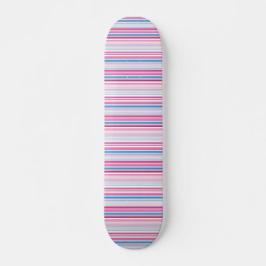 Mooie blauwe roze strepen persoonlijk skateboard (Voorkant)
