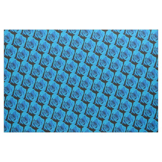 Mooie blauwe rozen stof (Yard (91,4 cm))