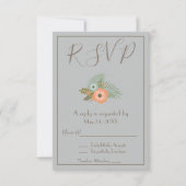 Mooie blauwe RSVP Kaart (Voorkant)