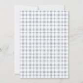 Mooie blauwe ruit cactus boho lama babyshower bedankkaart (Achterkant)