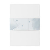 mooie blauwe schoppen bloemen groen huwelijk uitnodigingen wikkel (Achterkant Voorbeeld)