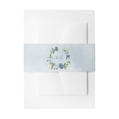 mooie blauwe schoppen bloemen groen huwelijk uitnodigingen wikkel (Voorkant Voorbeeld)