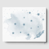 mooie blauwe schoppen bloemen groenmazig gastenboek (Achterkant)