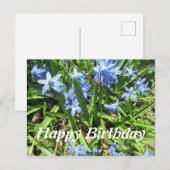 Mooie Blauwe Scilla Bloem Foto Verjaardagsansichtk Briefkaart (Voorkant / Achterkant)