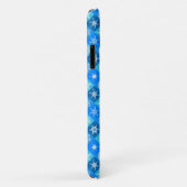 Mooie blauwe sneeuwvlokpatronen ontwerp Case-Mate iPhone case (Achterkant/rechts)