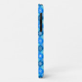 Mooie blauwe sneeuwvlokpatronen ontwerp Case-Mate iPhone case (Achterkant/links)