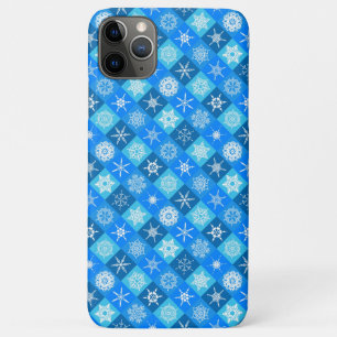 Mooie blauwe sneeuwvlokpatronen ontwerp Case-Mate iPhone case