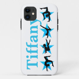 MOOIE BLAUWE STER AANGEPASTE GYMNASTIEK IPHONE CAS 11 HOESJE