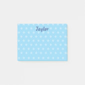 Mooie blauwe sterren post-it® notes (Voorkant)