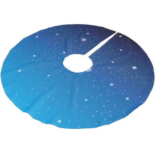 Mooie blauwe Sterrennacht Kerstboom Rok (Gekanteld)