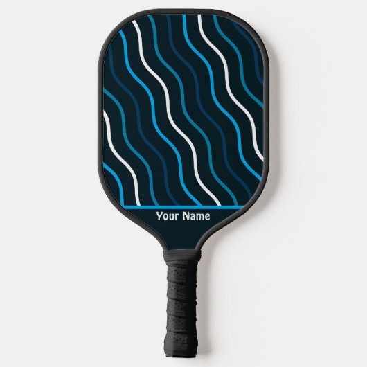 Mooie Blauwe Streep Professionele Pickleball Paddl Paddle (Achterkant)