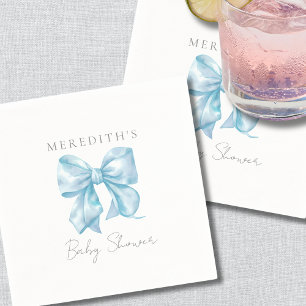 Mooie Blauwe Strik Baby Shower Servet