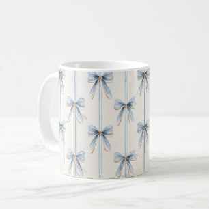 Mooie Blauwe Strikken & Strepen Koffiemok