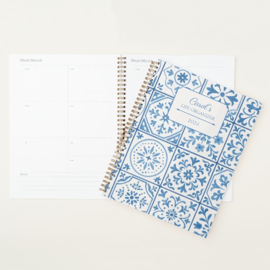 Mooie Blauwe Tegel Planner (Display)