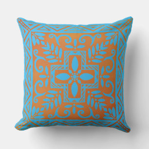 Mooie Blauwe Tile Pillow Buitenkussen