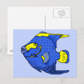 Mooie blauwe tropische papegaai briefkaart (Voorkant / Achterkant)