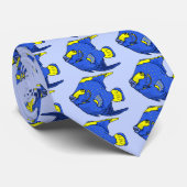 Mooie blauwe tropische papegaai stropdas (Opgerold)