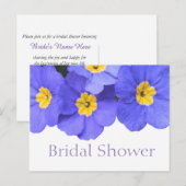 Mooie blauwe tuinbloemen vrijgezellenfeest uitnodiging briefkaart (Voorkant / Achterkant)