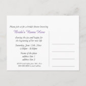 Mooie blauwe tuinbloemen vrijgezellenfeest uitnodiging briefkaart (Achterkant)