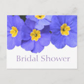 Mooie blauwe tuinbloemen vrijgezellenfeest uitnodiging briefkaart (Voorkant)
