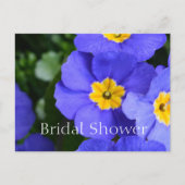 Mooie blauwe tuinbloemen vrijgezellenfeest uitnodiging briefkaart (Voorkant)