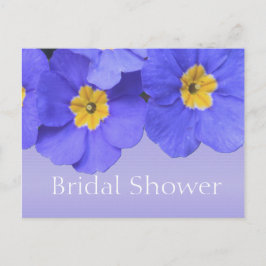 Mooie blauwe tuinbloemen vrijgezellenfeest uitnodiging briefkaart