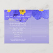 Mooie blauwe tuinbloemen vrijgezellenfeest uitnodiging briefkaart (Achterkant)