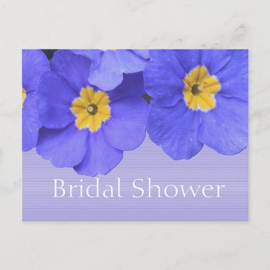 Mooie blauwe tuinbloemen vrijgezellenfeest uitnodiging briefkaart (Voorkant)